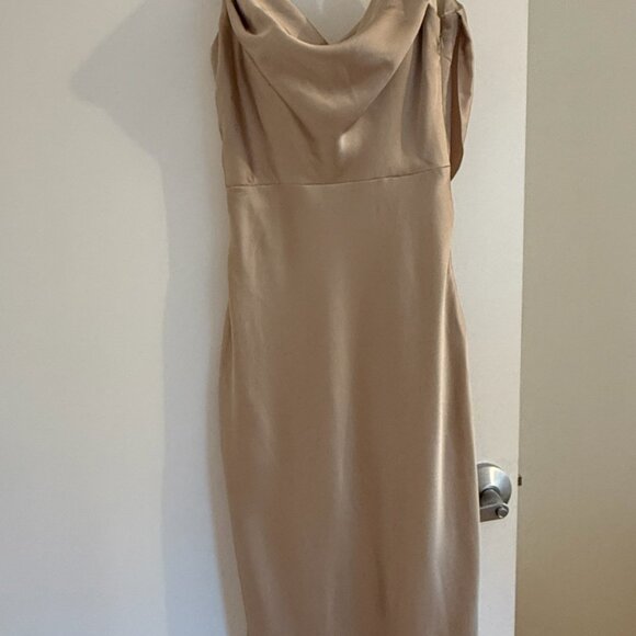 Revelry Nadia Gold Champagne Bridesmaid Dress (Color 703) size 8 - Picture 4 of 5